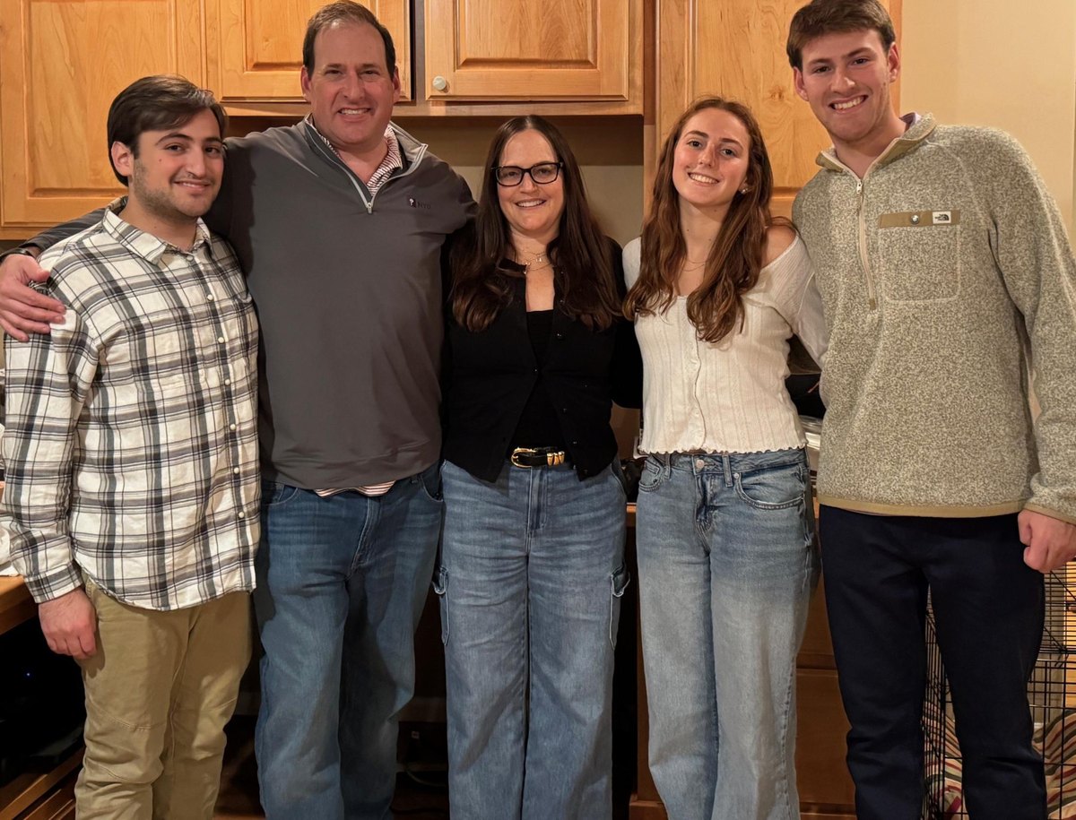 Jon Parks with his wife and three children
